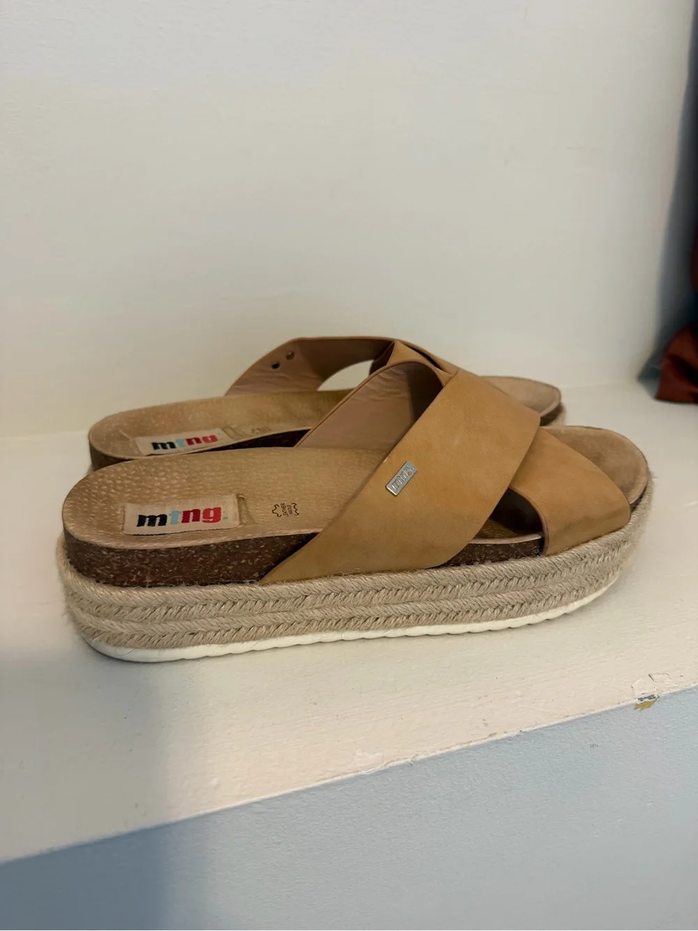 Women’s Platform Slide Sandals in Camel